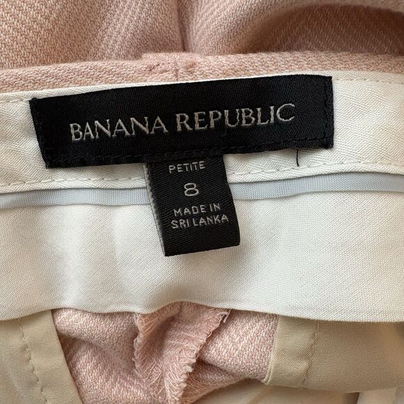 Banana Republic Ryan Fit Pink Dress Pants Stretch Slim Fit Straight Sz 8 Petite - Picture 4 of 6